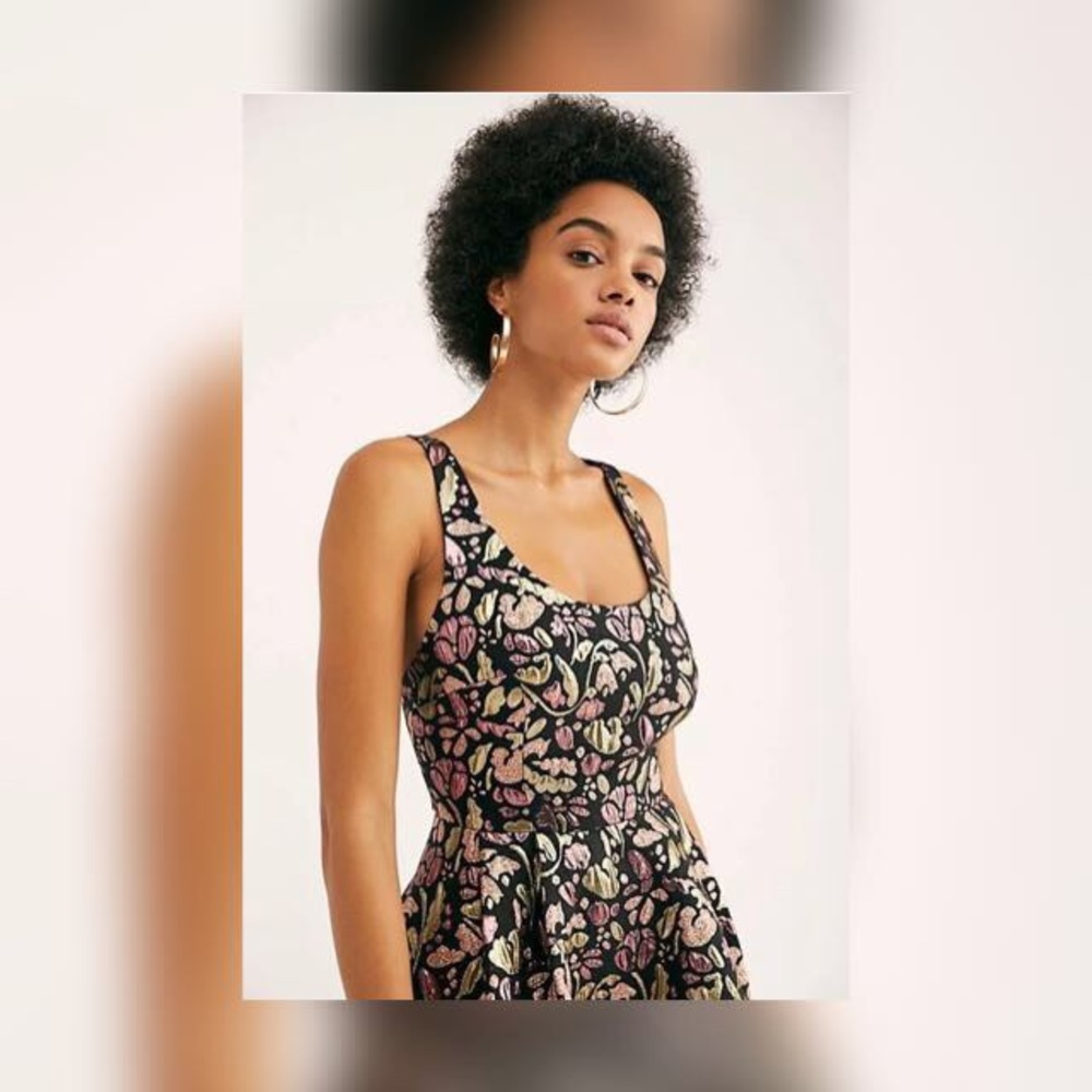 Free People Sparkle Deluxe Mini Dress Black S New